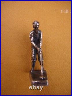 James Avery Golfer/Golf Sterling Silver Mini Figurine 1.75 Tall