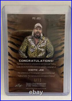 Joe exotic autograph card 6/15 VERY RARE TIGER KING #PC-JE3 Netflix Original