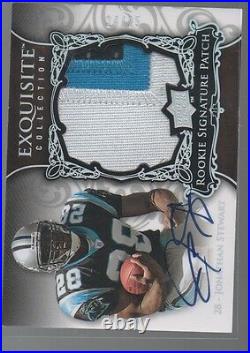 Jonathan Stewart 2008 Exquisite Collection Silver Holofoil Auto Patch /25