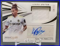 KALVIN PHILLIPS 2021-22 PANINI IMMACULATE PATCH AUTO #1/49 1st AUTOGRAPH LEEDS