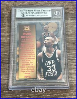 KOBE BRYANT 1996 Pacific Collection POWER SILVER ROOKIE RC PP-6 BGS 9 MINT POP 5
