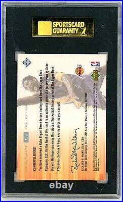 Kobe Bryant 2000-01 Ud Ultimate Collection #kb-j Game-used Jersey Silver Sgc 92
