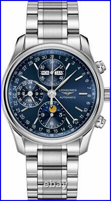 Longines Master Collection Automatic 40mm Blue Chrono Men's Watch new L26734926