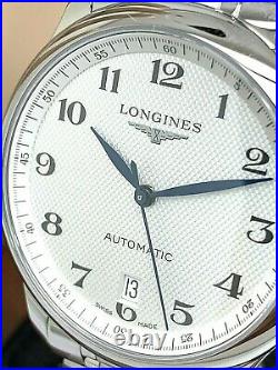 Longines Mens Watch L26284786 Master Collection Swiss Automatic Silver Dial 38mm