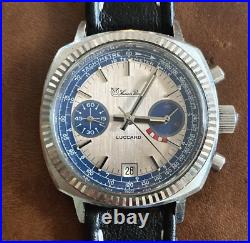 Lucien Piccard Exclusive Collection Chronograph Luccard, 1970s Valjoux, Serviced