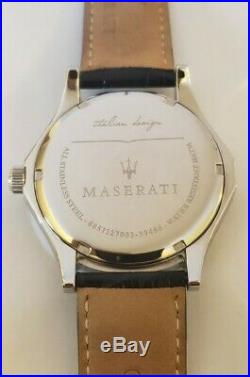 MASERATI Watch Circuito Collection Blue Leather R8851127003 RARE