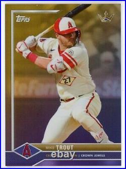 MIKE TROUT 2022 Topps Bobby Witt Jr X Crown Collection Crown Jewels Silver /7