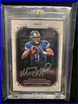 Matthew Stafford 2013 Topps Museum Collection 4/25 Silver Framed Auto Signed