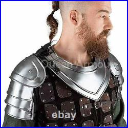 Medieval Iron Gorget Spaulders Arm Shoulder Set Viking Crusader Roman Barbuta