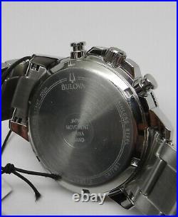 Men's Bulova Marine Star Chronograph Collection 200M 96B272 Black Dial Watch