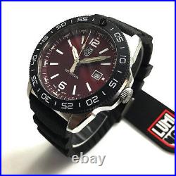 Men's Luminox Pacific Diver Stainless Steel Red Dial Dive Watch 3135