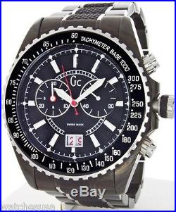 Mens GUESS COLLECTION Black Carbon Fiber Sport Swiss Chronograph Watch I46001G2