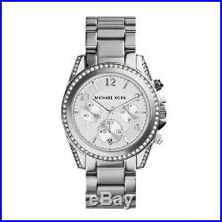 Michael Kors MK5165 Ladies Blair Collection Silver Designer Chronograph Watch