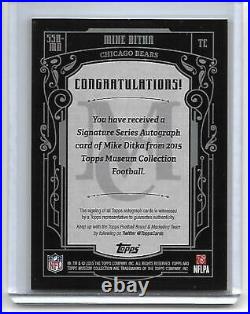 Mike Ditka Topps Museum Collection Signature SILVER INK On Card Auto/5 Autograph