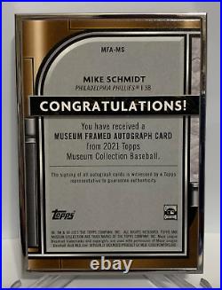 Mike Schmidt 2021 Topps Museum Collection Silver Frame Ink Auto /15 HOF Phillies