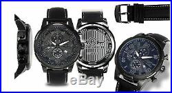 NEW Balmer 14091 Men's Mulsanne Collection Black Date Chronograph Leather Watch