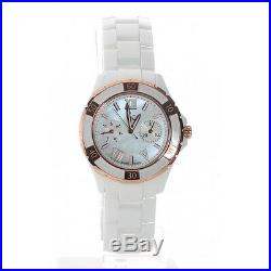 New Guess Collection Gc Lady Watch Rose Gold Xl-s Glam White Ceramic X69003l1s