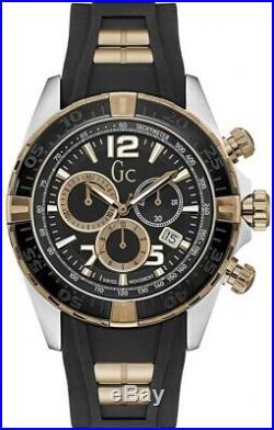 New Guess Collection Men's Gc SportRacer 45mm Black Chronograph Watch Y02011G2