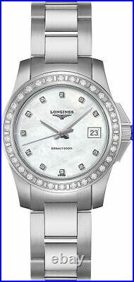 New Longines Conquest Sport Collection Diamond Mother of Pearl Women's Watch
