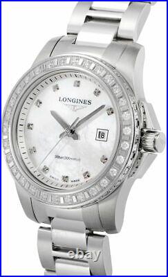 New Longines Conquest Sport Collection Diamond Mother of Pearl Women's Watch
