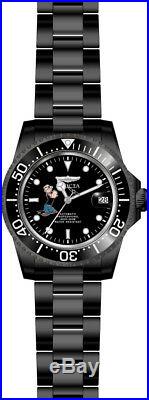 New Mens Invicta 24488 Character Collection Automatic Black Steel Bracelet Watch