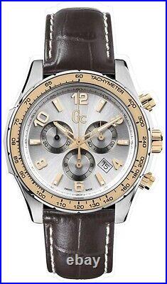 New SWISS GUESS COLLECTION technosport SILVER MEN'S CHRONOGRAPH WATCH X51005G1S