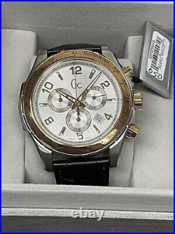 New SWISS GUESS COLLECTION technosport SILVER MEN'S CHRONOGRAPH WATCH X51005G1S
