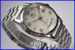 Nos Orient President Automatic Watch Day Date Very Rare White Dial Collection