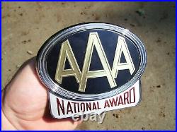 Original 1950s AAA auto vintage scta GM Ford Chevy license plate topper gmc part