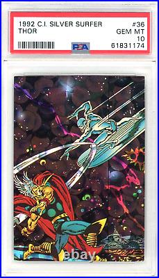 POP 4! Thor 1992 Silver Surfer PSA 10 Comic Images Very Rare Gorgeous Card