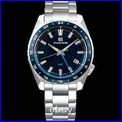 PSL Grand Seiko Sport Collection SBGN021 GMT Watch 9F86 Ceramic Bezel Blue Dial