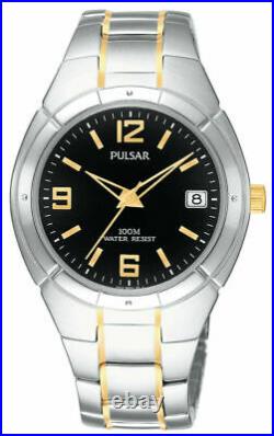 PULSAR Essentials PXH172 Collection Two-Tone Stainless Steel 100M Quartz WATCH