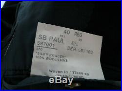Paul Stuart SB PAUL Silky Powder Collection silver button sport coat 40 R