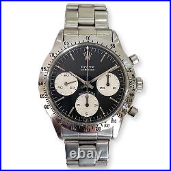 Pre-Owned Rare Collectible Paul Newman Rolex Daytona Steel Black Dial 6262 1970