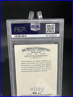Psa 10 Gem Mint 2018 Topps A & G Cryptocurrency Bitcoin Rookie Card #83