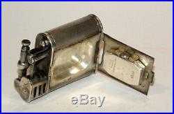Rare 1927 art deco dunhill sterling silver sport windproof petrol watch lighter