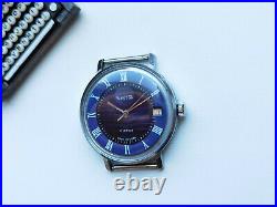 Rare Collectible USSR WATCH VOSTOK EARLY NEPTUNE BLUE DIAL 2414A SERVICED