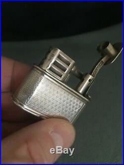 Rare Hallmarked 1929 Solid Silver Dunhill Unique B Bijou Sports Lighter