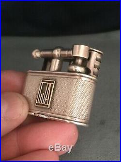Rare Hallmarked 1929 Solid Silver Dunhill Unique B Bijou Sports Lighter