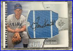 Ron Santo 2020 UD Ultimate Collection game used AUTO silver #/50 Cubs
