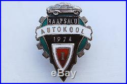 Russian Estonia Driving School Haapsflu 1974 Silver Badge High Grade Very Rare
