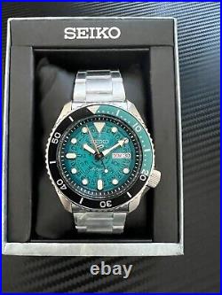 Seiko 5 Sports Collection TIME SONAR Translucent Turquois Auto JAPAN SRPJ45-NEW