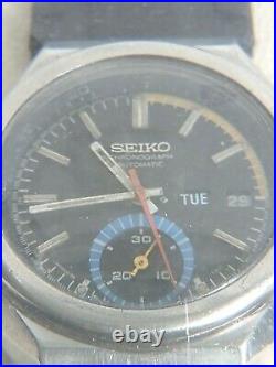 Seiko 6139-7060 Blue Eye Chronograph Automatic Vintage Collectable Japan Made