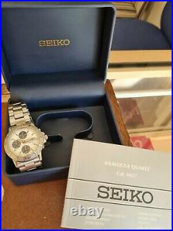 Seiko Chronograph V657-8060. Rare & collectible gents watch. Boxed. Circa 1998