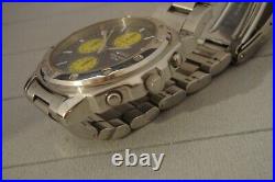 Seiko Chronograph V657-9010. Rare & collectable model. Grey & green. Gents. 1999
