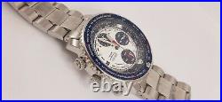 Seiko Sna413 Flightmaster Pilot Chronograph Alarm Rare Blue Collectable