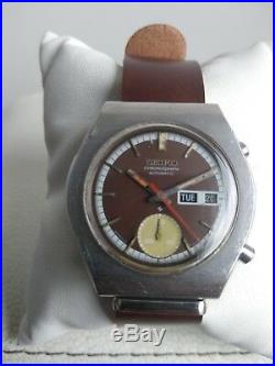 Seiko Ufo 6139-8020 Automatic Chronograph 100% Japan Vintage Collectible Brown