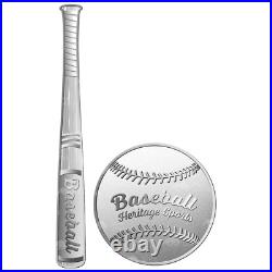 Set of 2 x 1/2 oz 2022 Heritage Sports Series Baseball Silver Coin PAMP Suiss