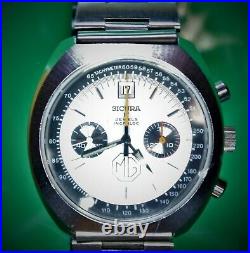 Sicura 1975 Gents MG Chronograph. Rare chance to buy collectable watch