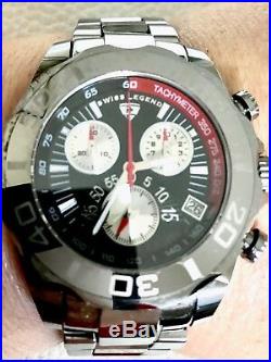 Swiss Legend Mens T-8010-11 Tungsten Pro Collection Luxury Chronograph Watch